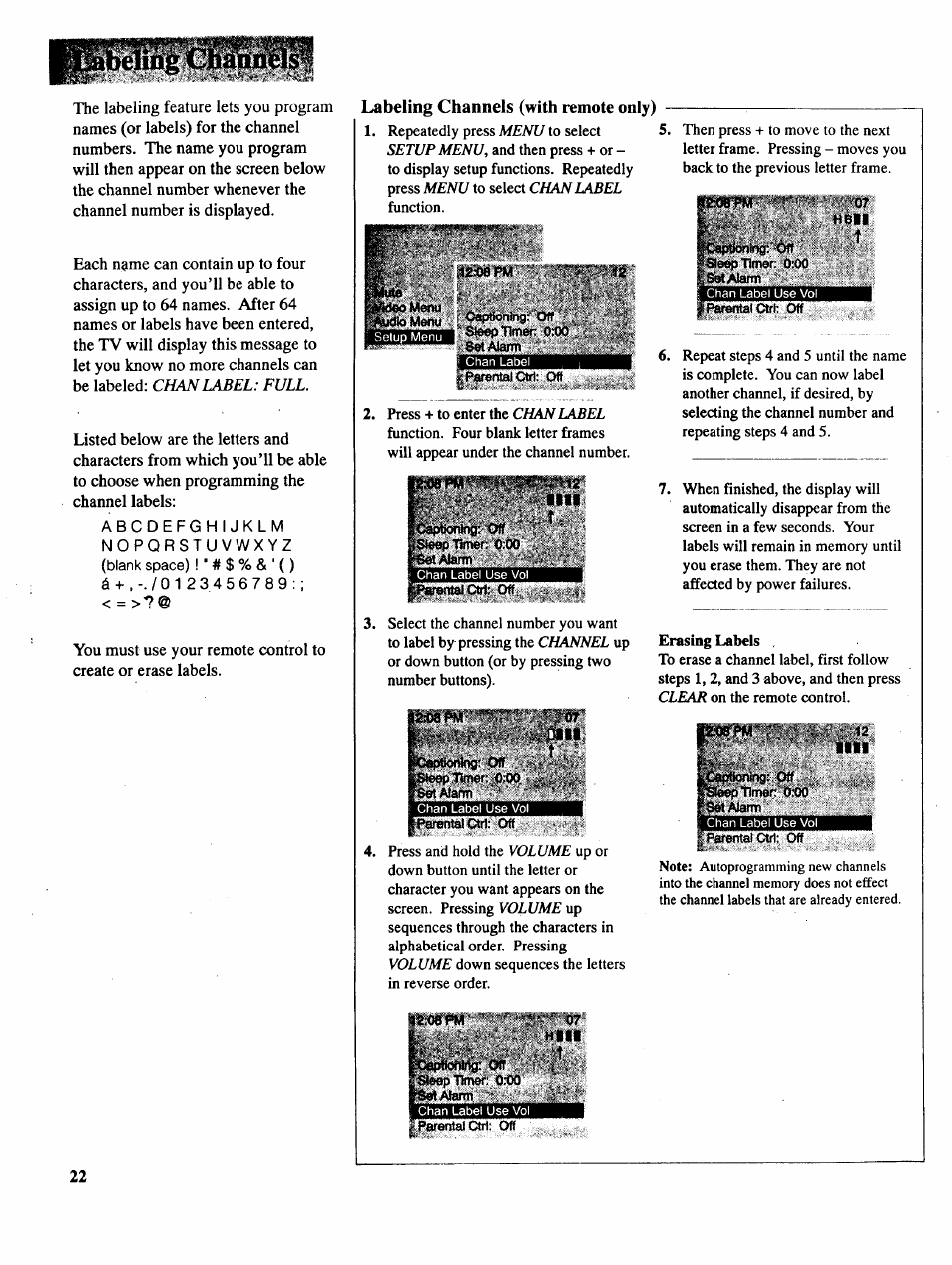 Sab2 | RCA COLOR TV NCJ11 User Manual | Page 24 / 56