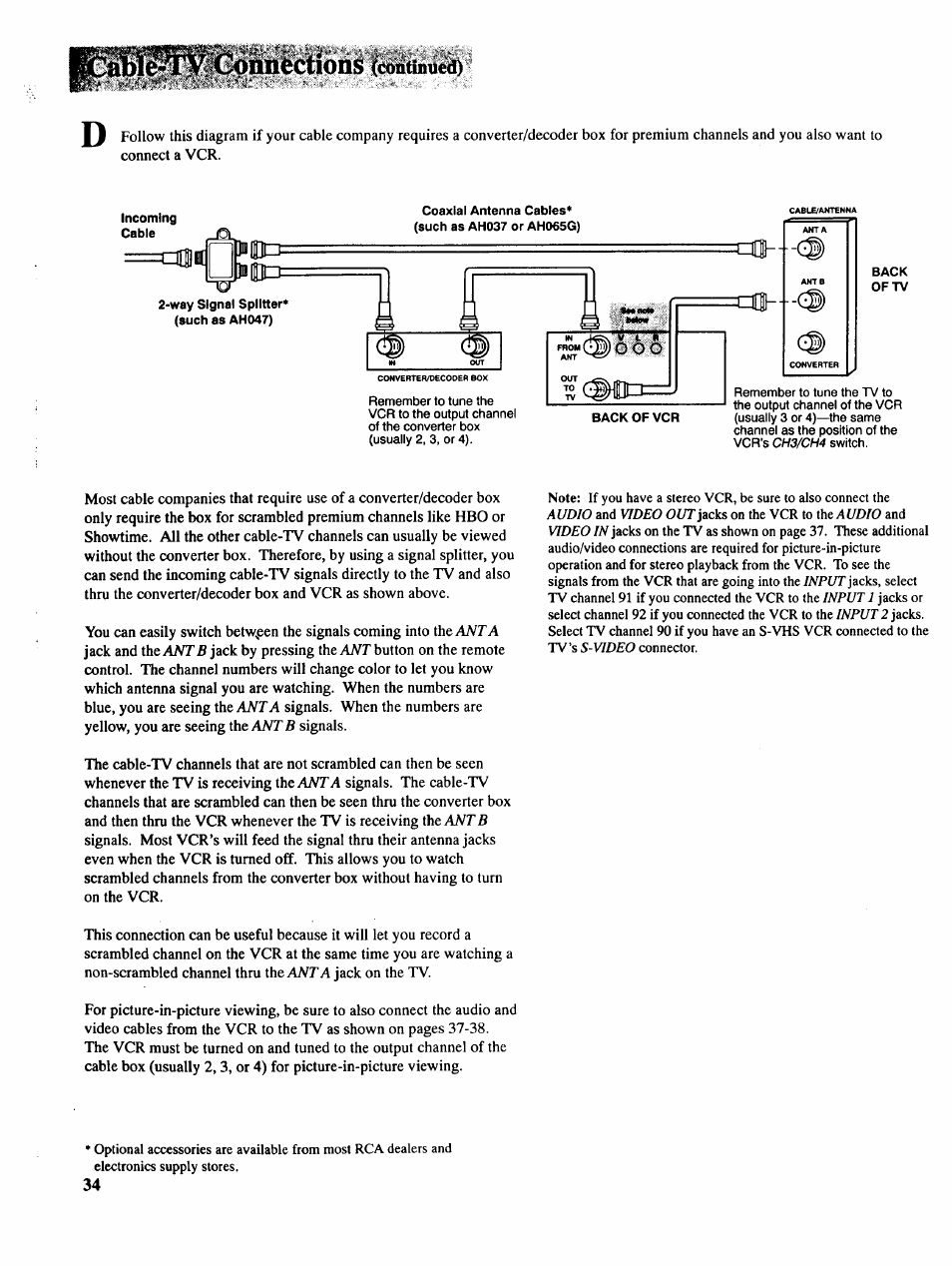 RCA COLOR TV NCJ11 User Manual | Page 36 / 56