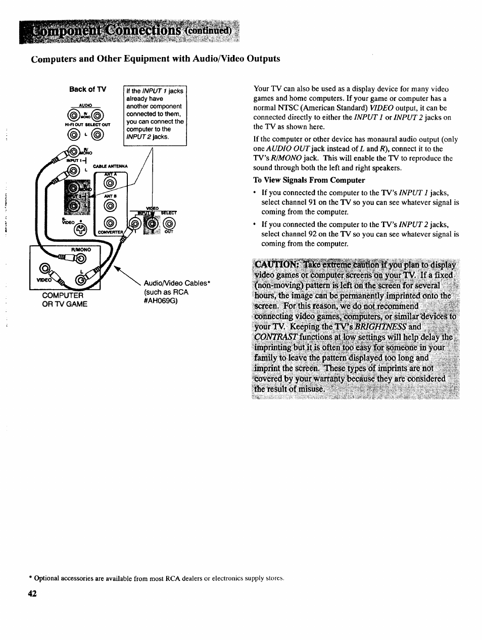 Contrast fmexions | RCA COLOR TV NCJ11 User Manual | Page 44 / 56