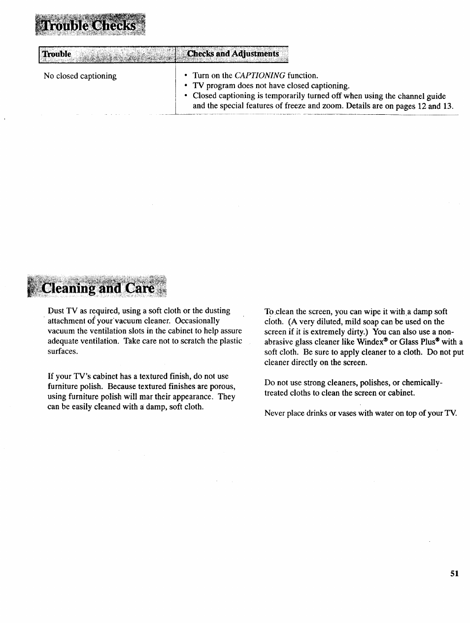 K: oeahiiig^rid, Ivouble checks, Oeahiiig^rid | RCA COLOR TV NCJ11 User Manual | Page 53 / 56