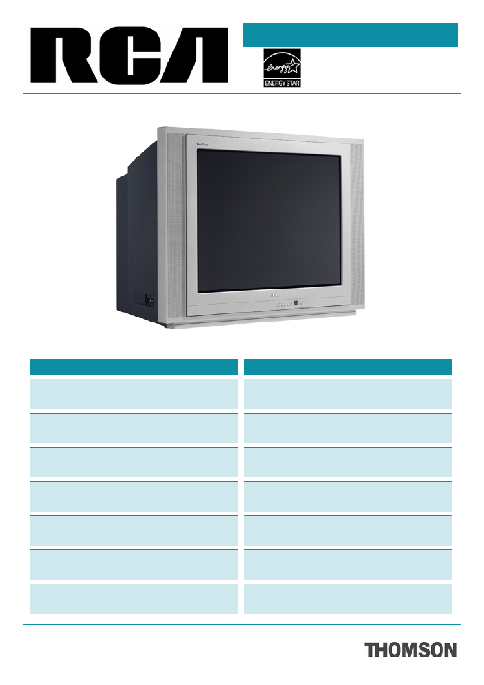 RCA 27F530T User Manual | 2 pages