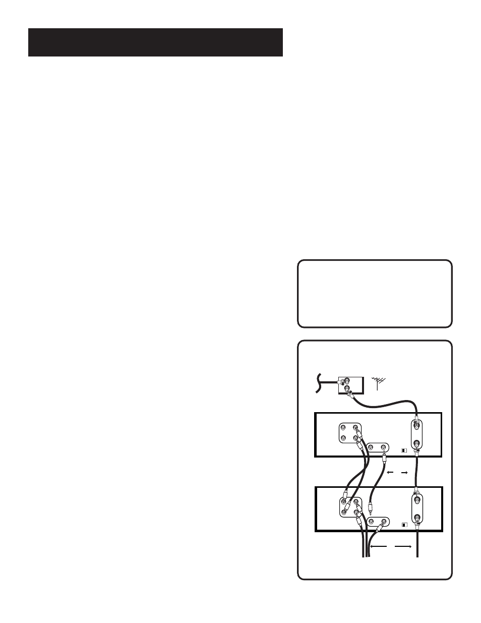 Stopping a timer recording 28, Two vcrs, Copying and editing tapes | Broadcast stereo tv 28, Recording, Using two vcrs for copying and editing tapes, Caution, Two vcr connection | RCA VR616HF User Manual | Page 32 / 68