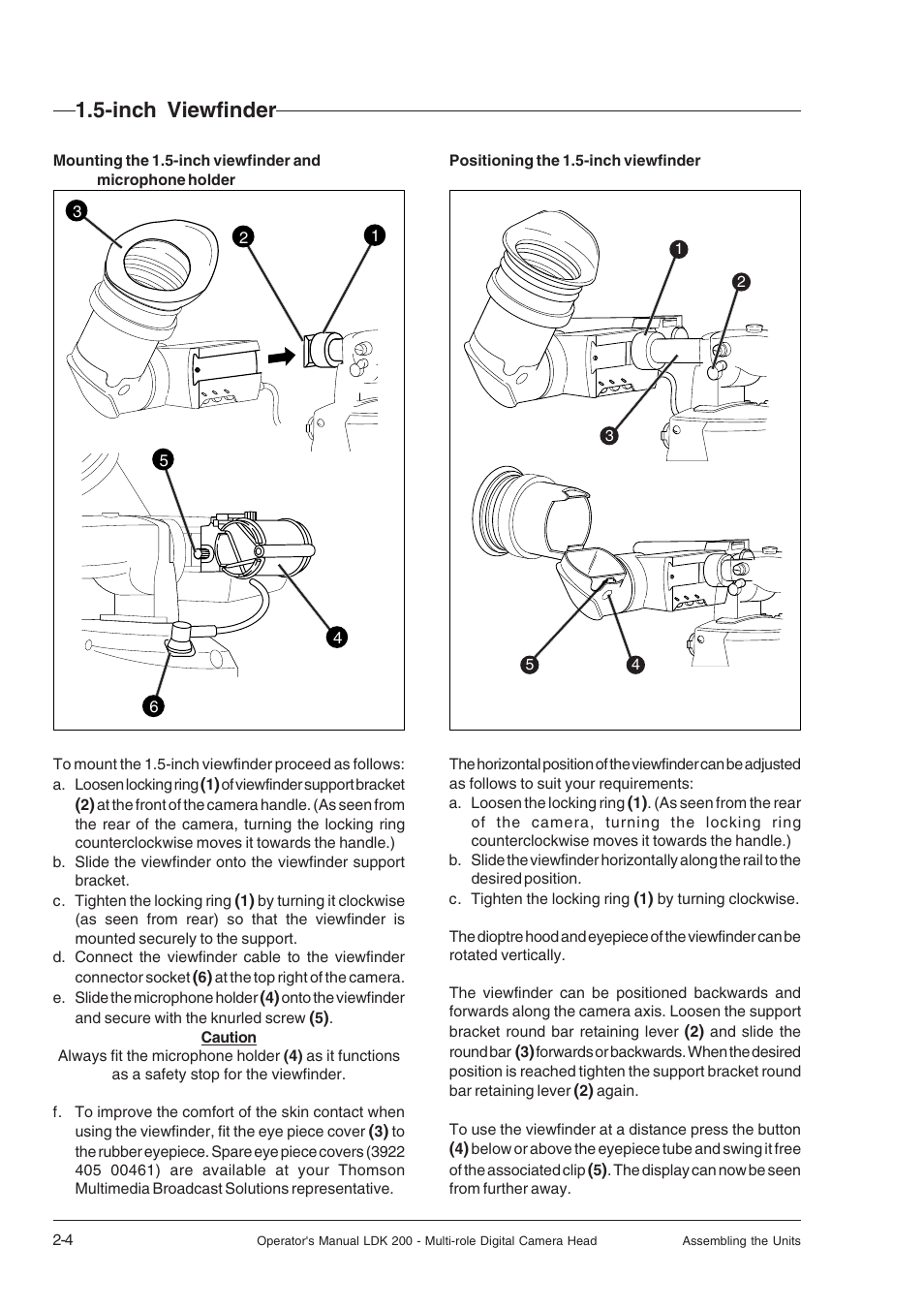 Inch viewfinder, Inch viewfinder -4 | RCA LDK 200 User Manual | Page 14 / 46