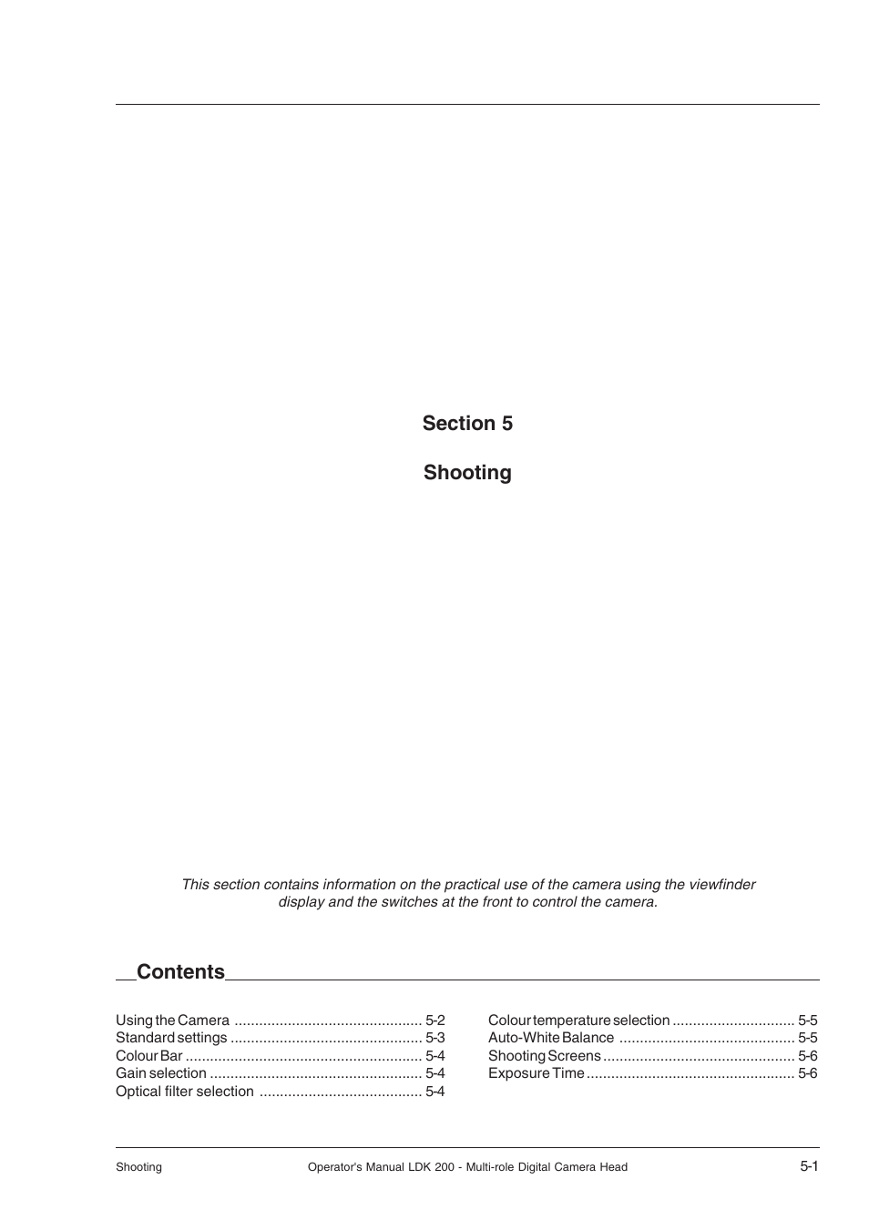 Shooting, Shooting -1 | RCA LDK 200 User Manual | Page 33 / 46