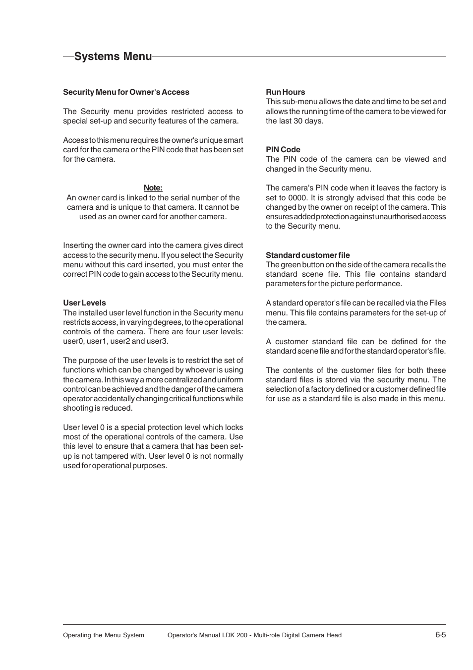 Systems menu | RCA LDK 200 User Manual | Page 43 / 46