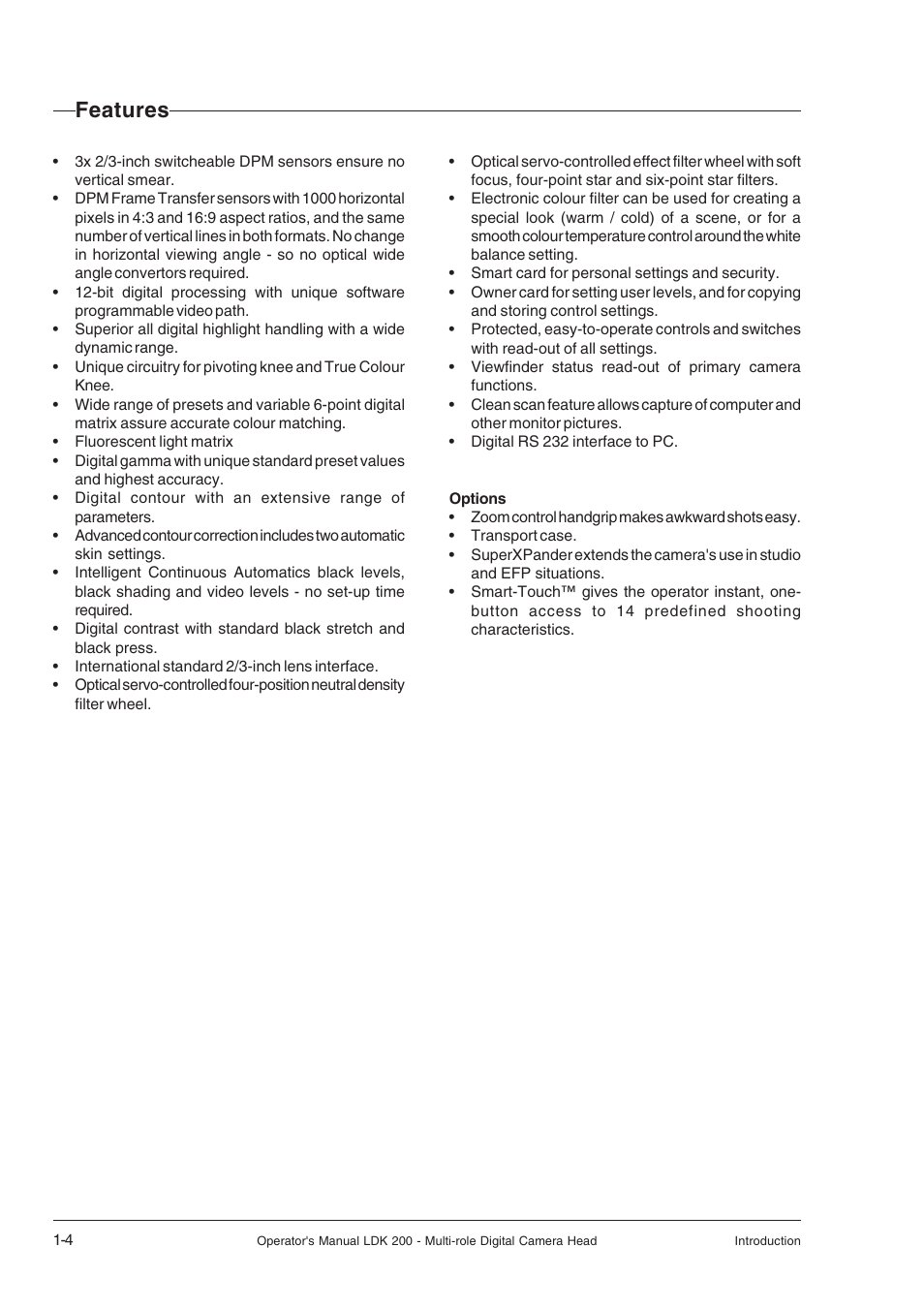 Features, Features -4 | RCA LDK 200 User Manual | Page 8 / 46