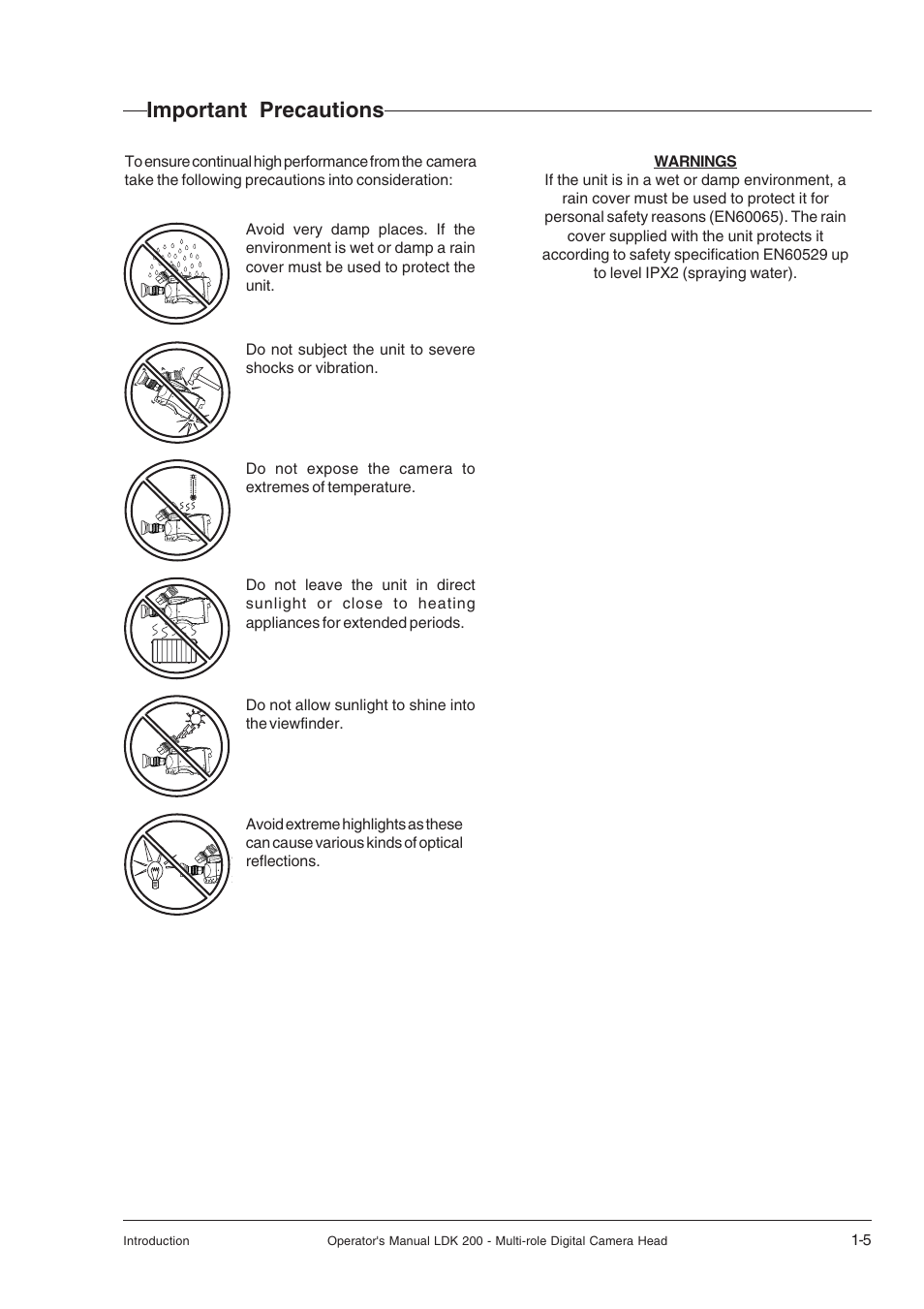 Important precautions, Important precautions -5 | RCA LDK 200 User Manual | Page 9 / 46