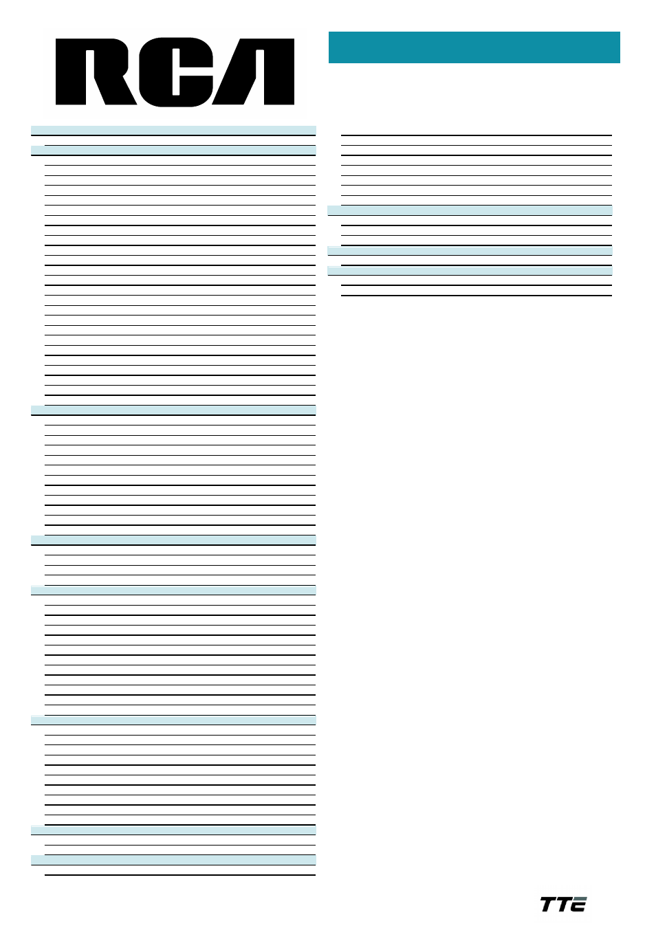 Hd61lpw62, Technical specifications | RCA HD61LPW62 User Manual | Page 2 / 2