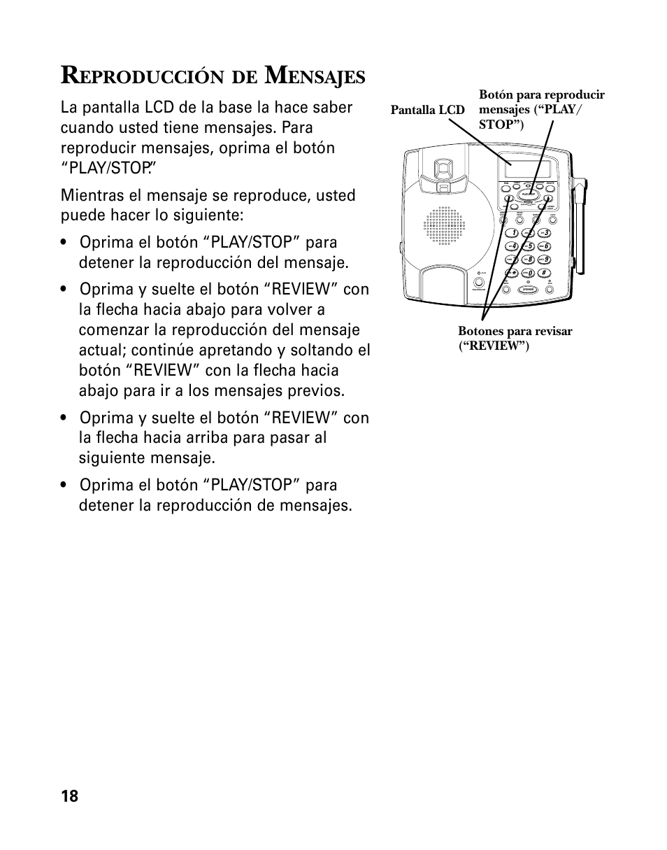 Eproducción, Ensajes | RCA 26958 User Manual | Page 106 / 176