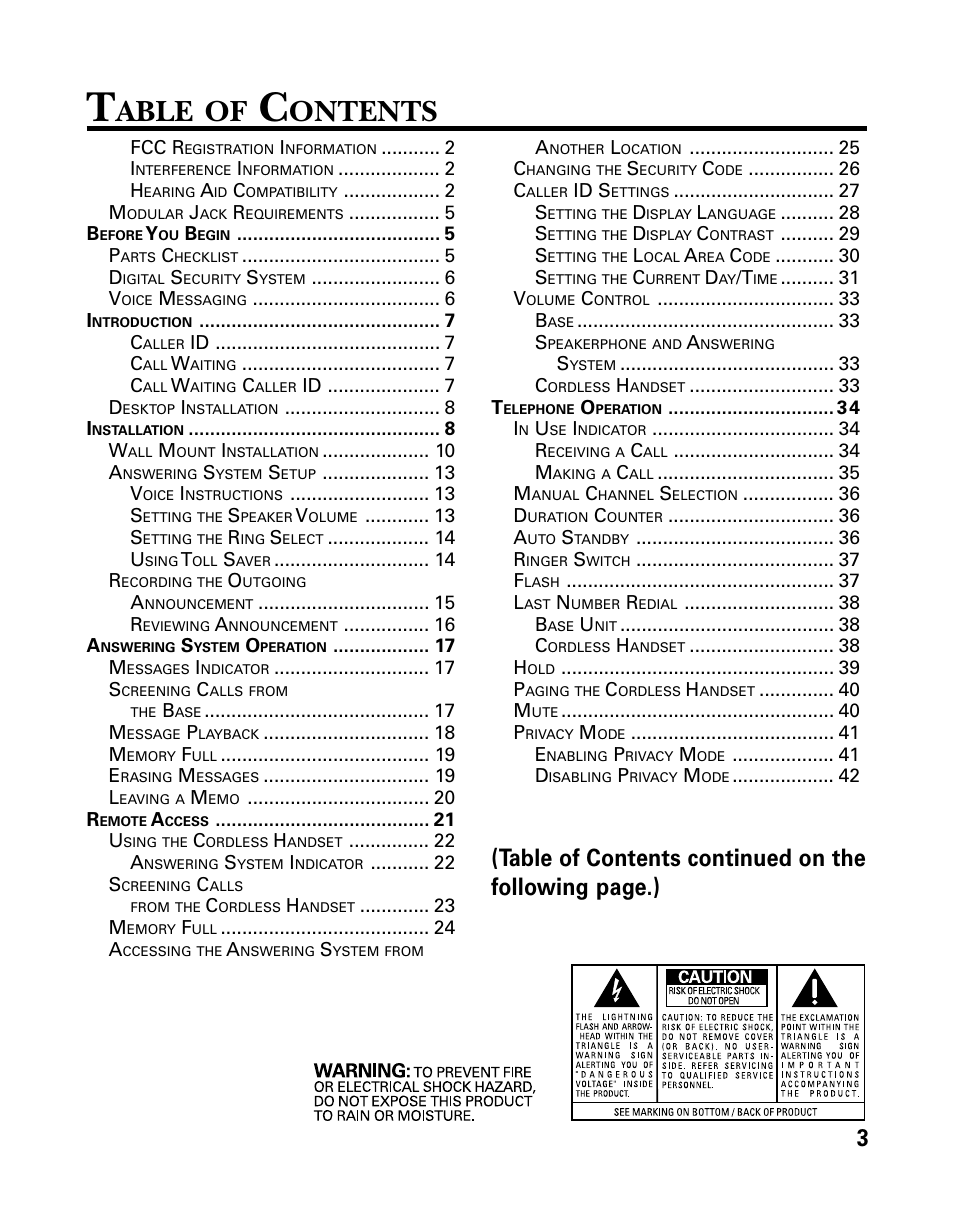 Able, Ontents | RCA 26958 User Manual | Page 3 / 176