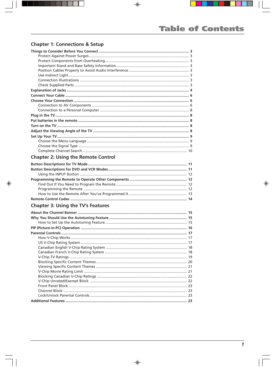 RCA LCDX2619W User Manual | Page 5 / 40