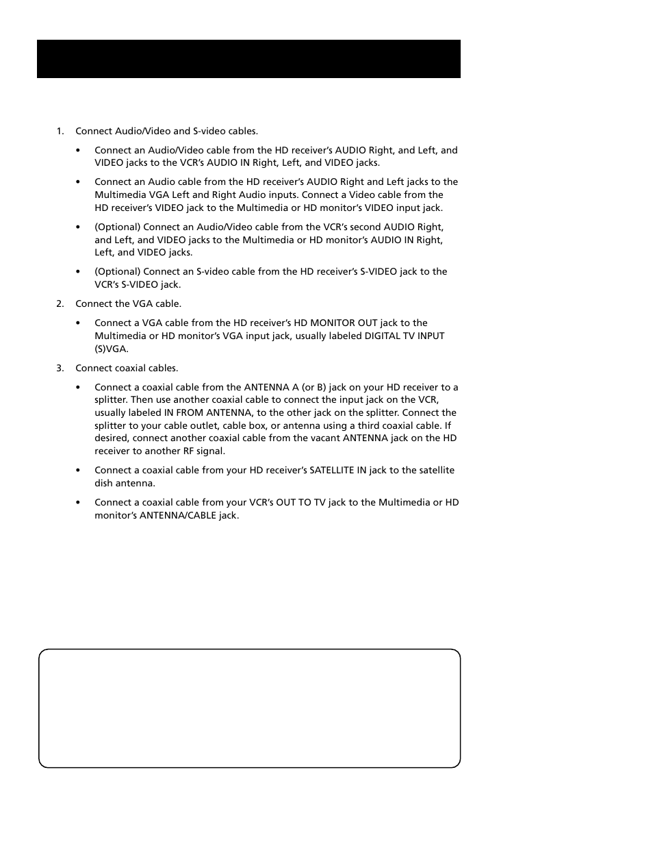 Setup and connections | RCA HD Receiver User Manual | Page 17 / 96