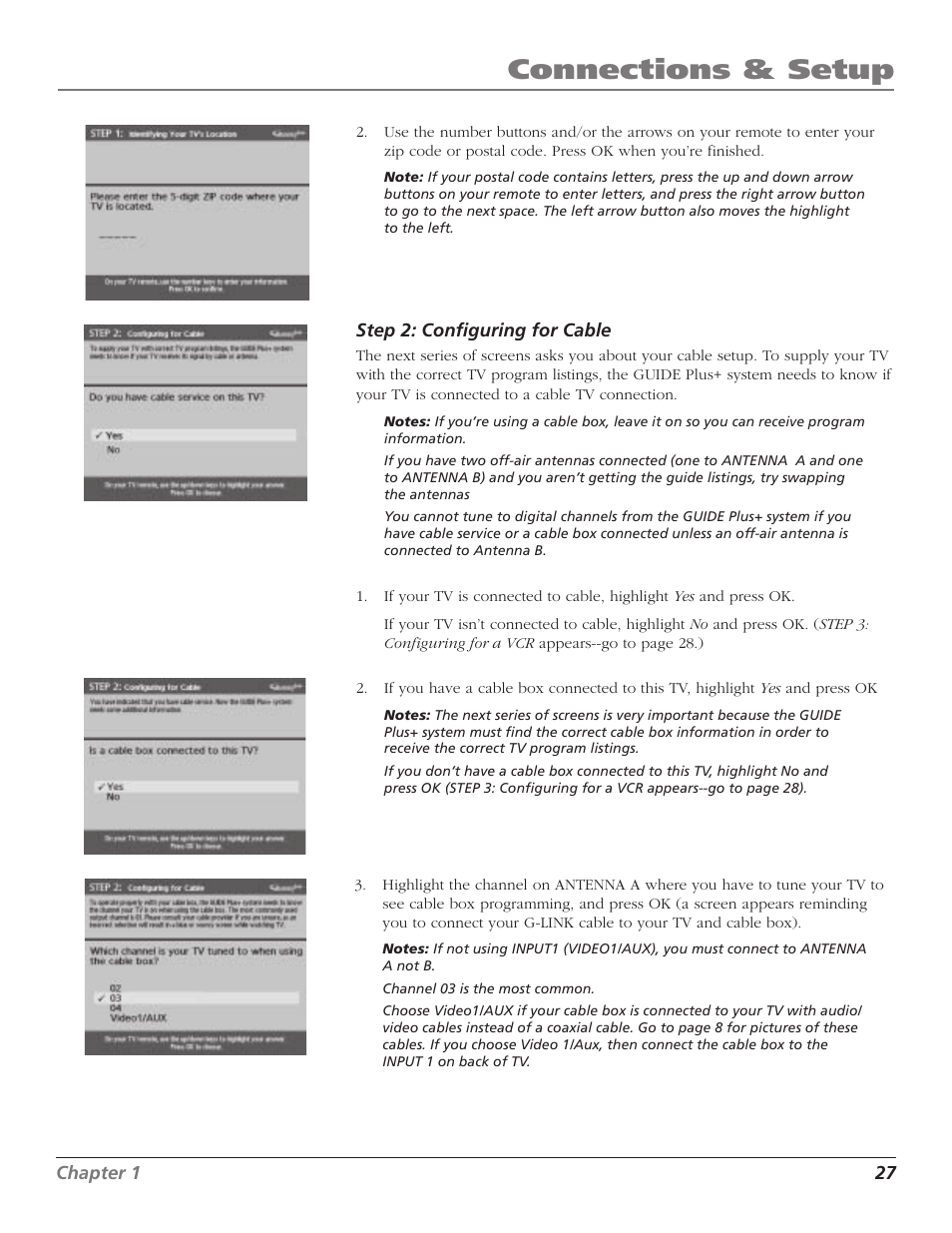 Connections & setup | RCA HD56W41 User Manual | Page 29 / 96