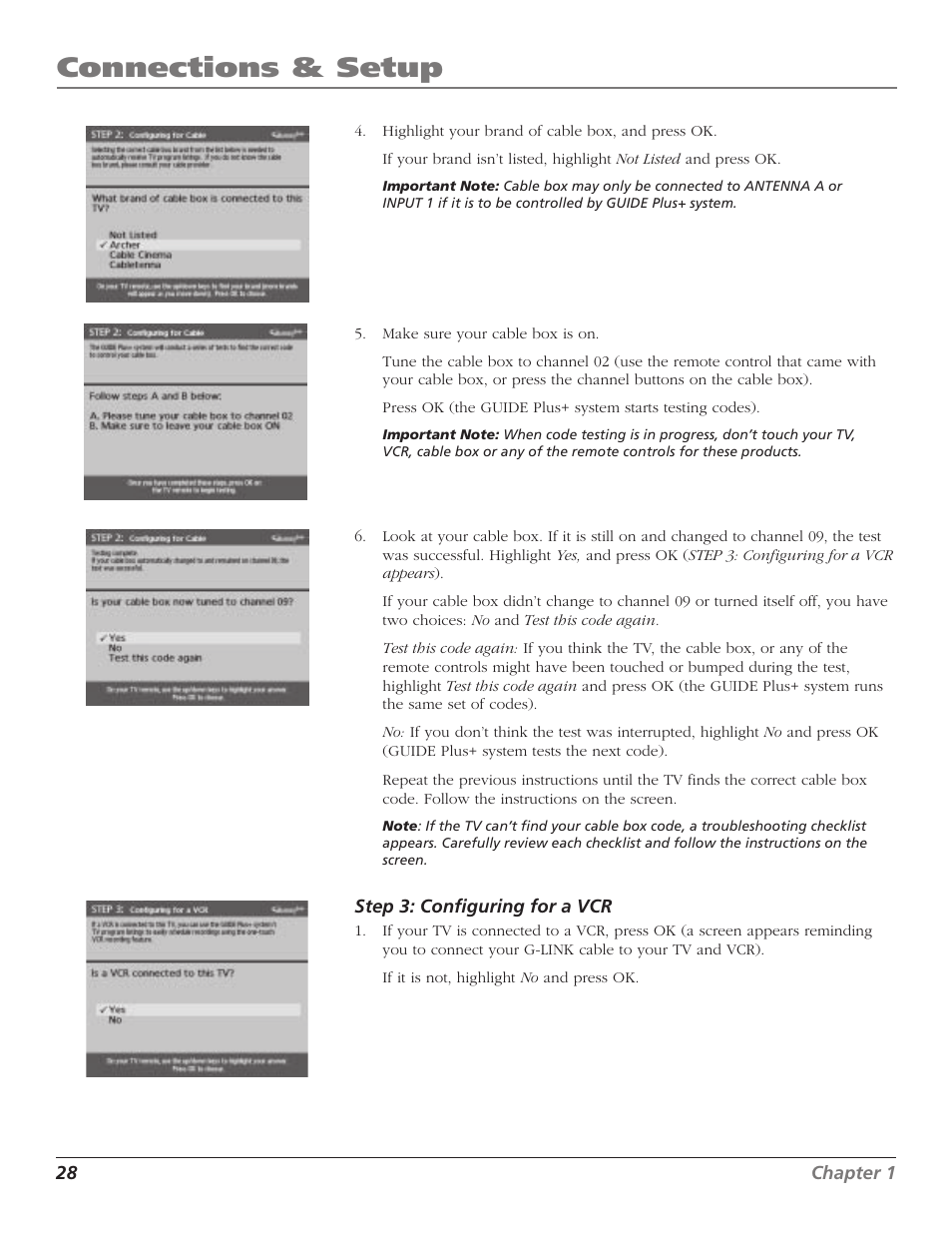 Connections & setup | RCA HD56W41 User Manual | Page 30 / 96