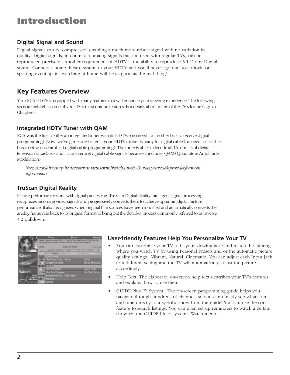 Introduction, Key features overview | RCA HD56W41 User Manual | Page 4 / 96