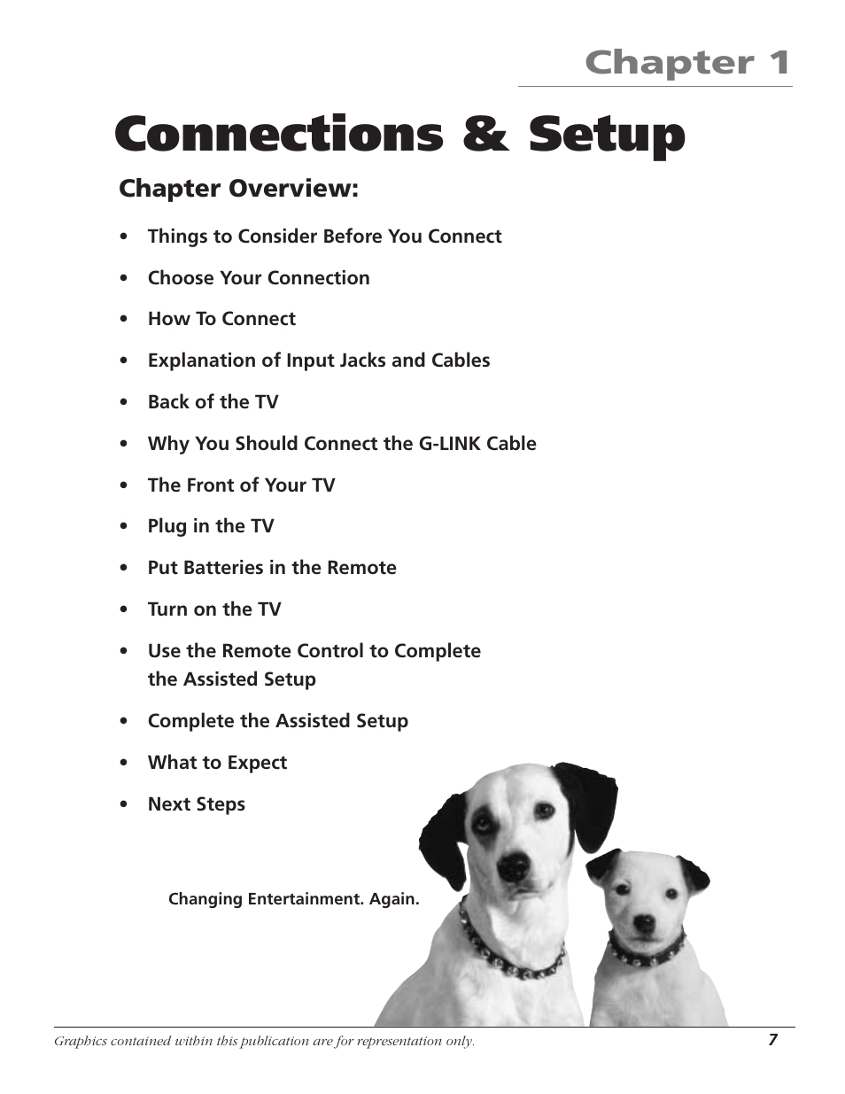 Connections & setup, Chapter 1, Chapter overview | RCA HD56W41 User Manual | Page 9 / 96