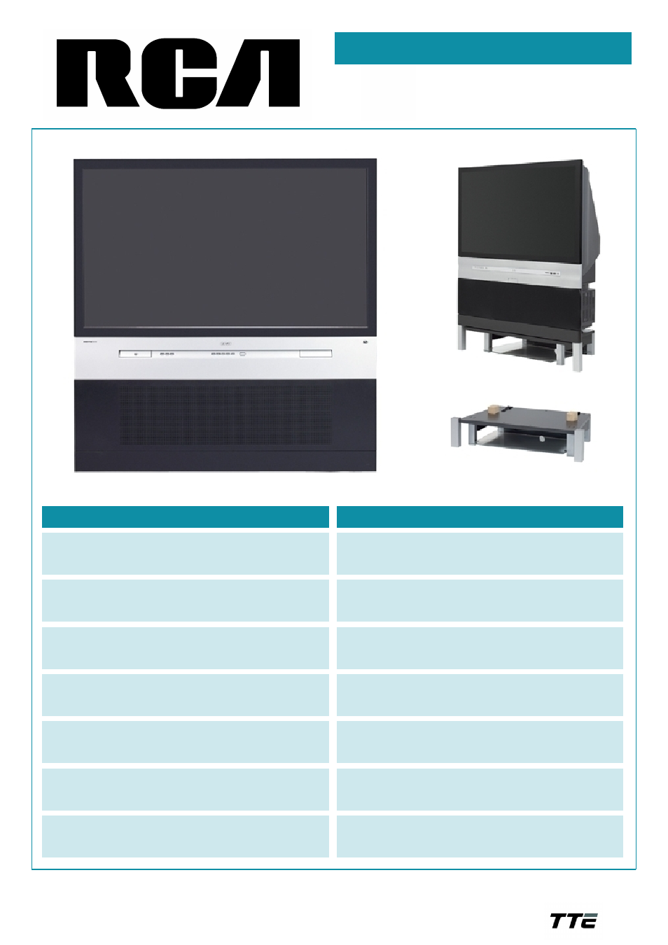 RCA HD52W69D User Manual | 2 pages