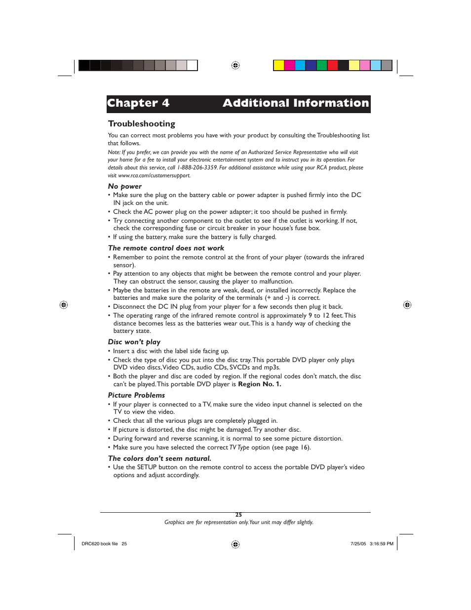 Chapter 4 additional information | RCA DRC620N User Manual | Page 27 / 36