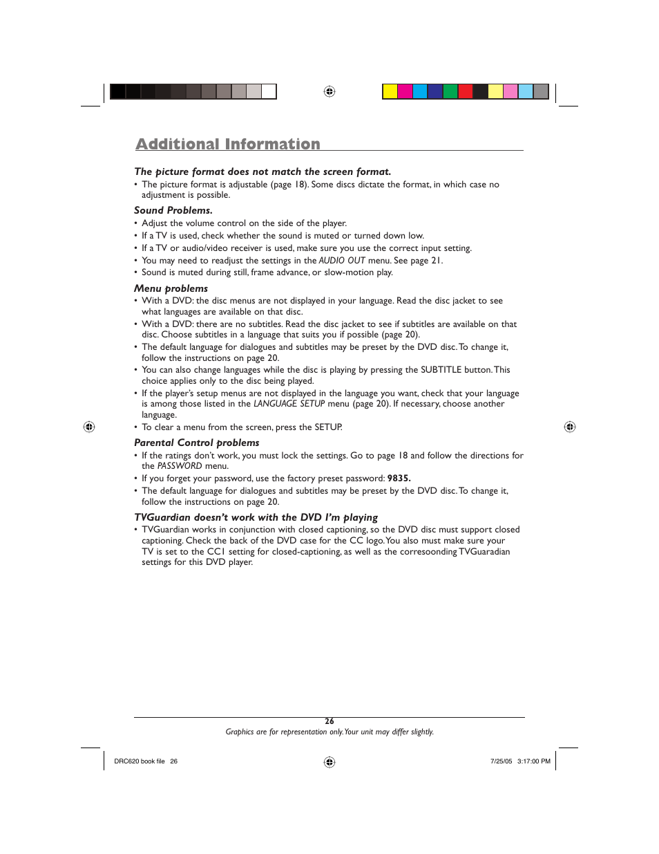 Additional information | RCA DRC620N User Manual | Page 28 / 36