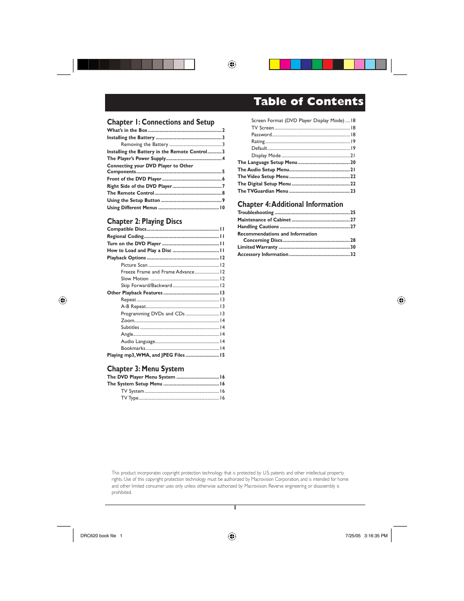 RCA DRC620N User Manual | Page 3 / 36