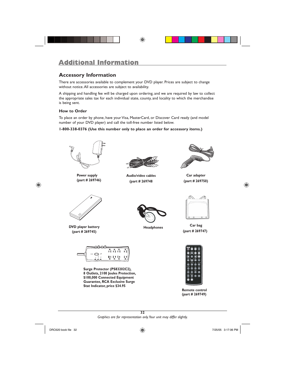 Additional information, Accessory information, How to order | RCA DRC620N User Manual | Page 34 / 36