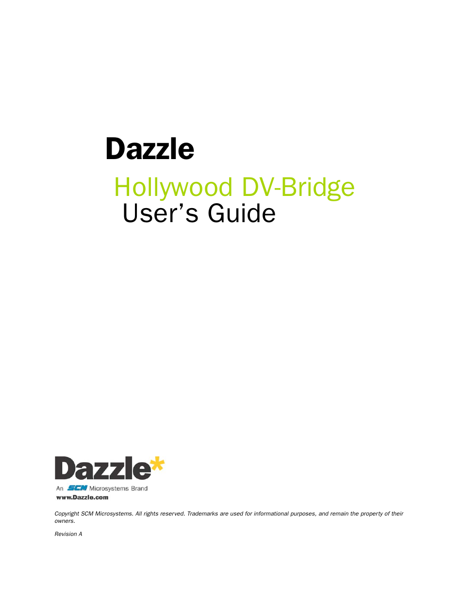 RCA Hollywood DV-Bridge User Manual | 63 pages