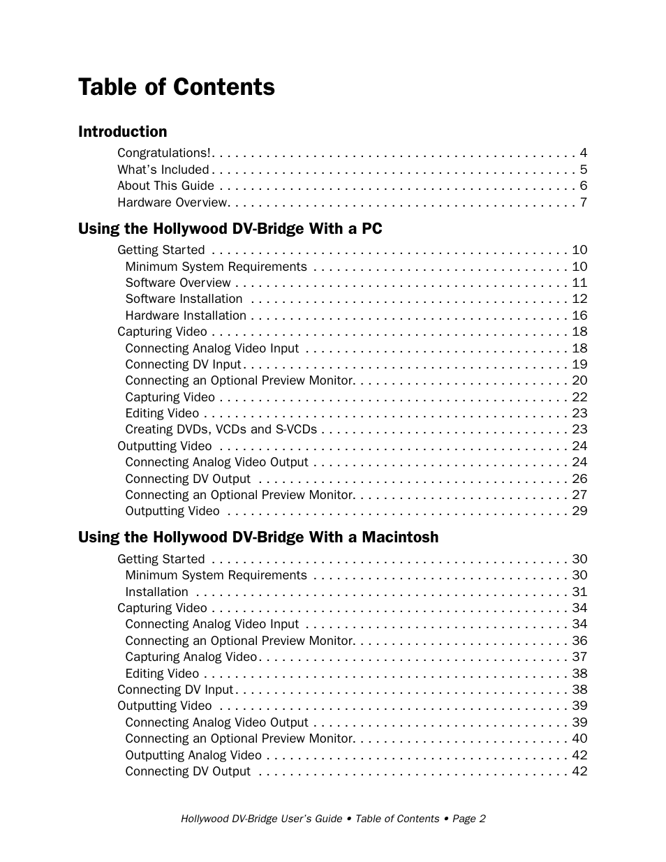 RCA Hollywood DV-Bridge User Manual | Page 2 / 63