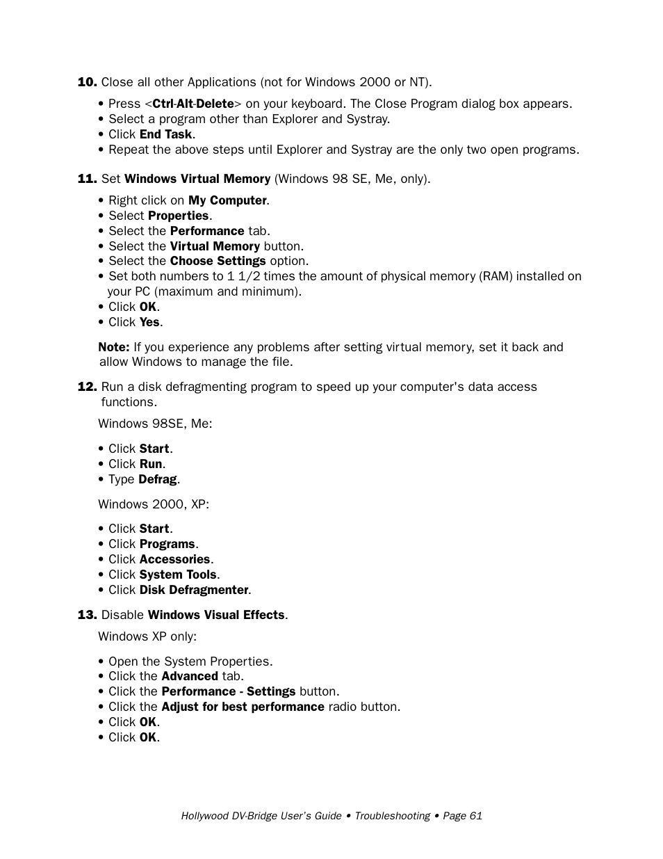 RCA Hollywood DV-Bridge User Manual | Page 61 / 63