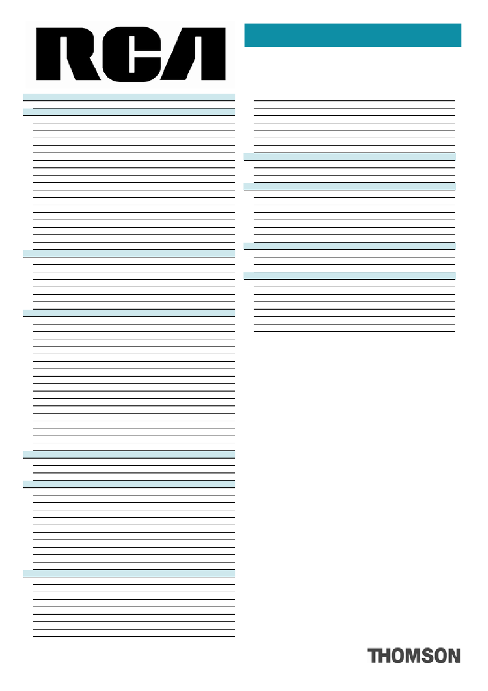 Technical specifications | RCA 12L500TD User Manual | Page 2 / 2