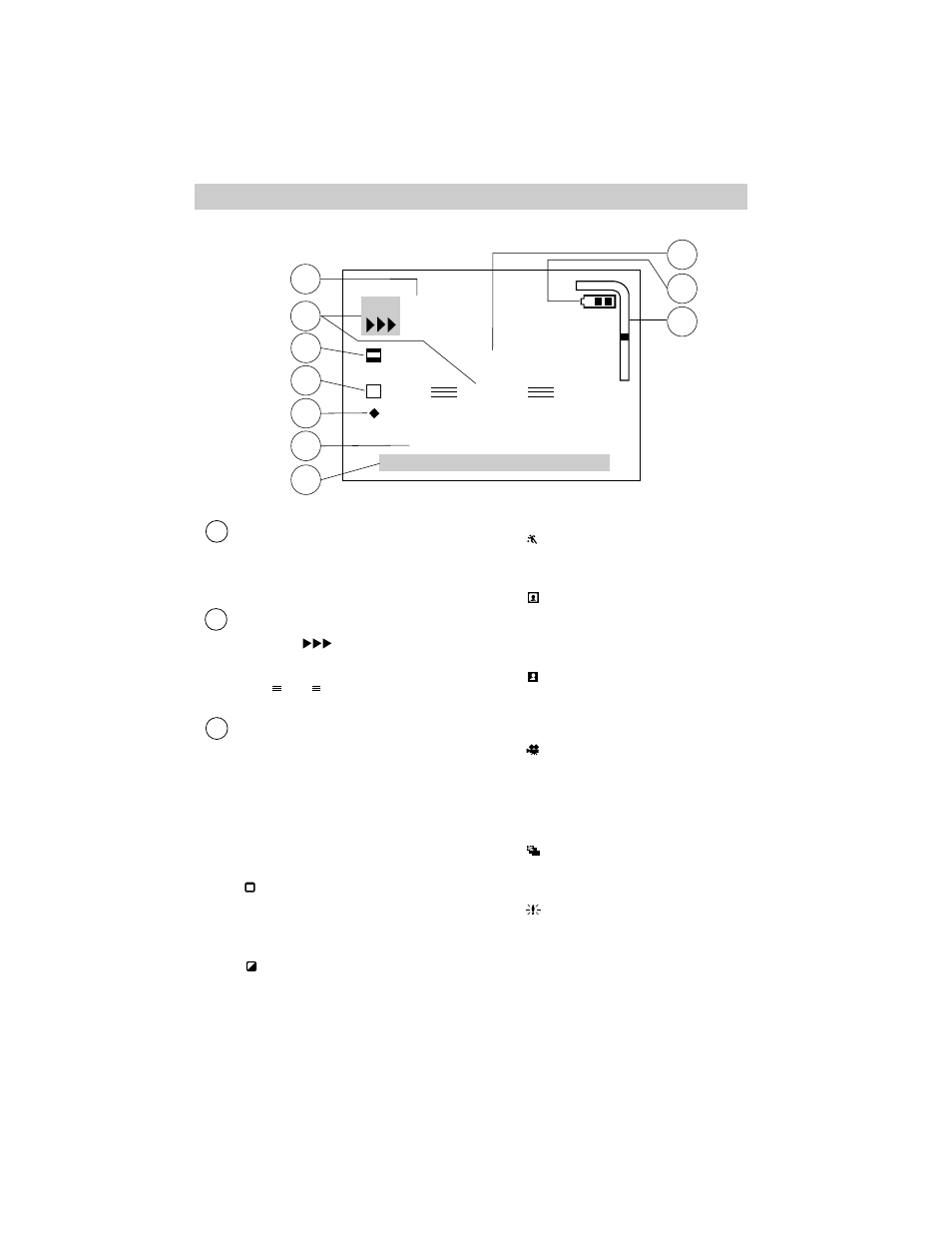 Viewfinder displays, Recording | RCA CC638/639 User Manual | Page 32 / 116