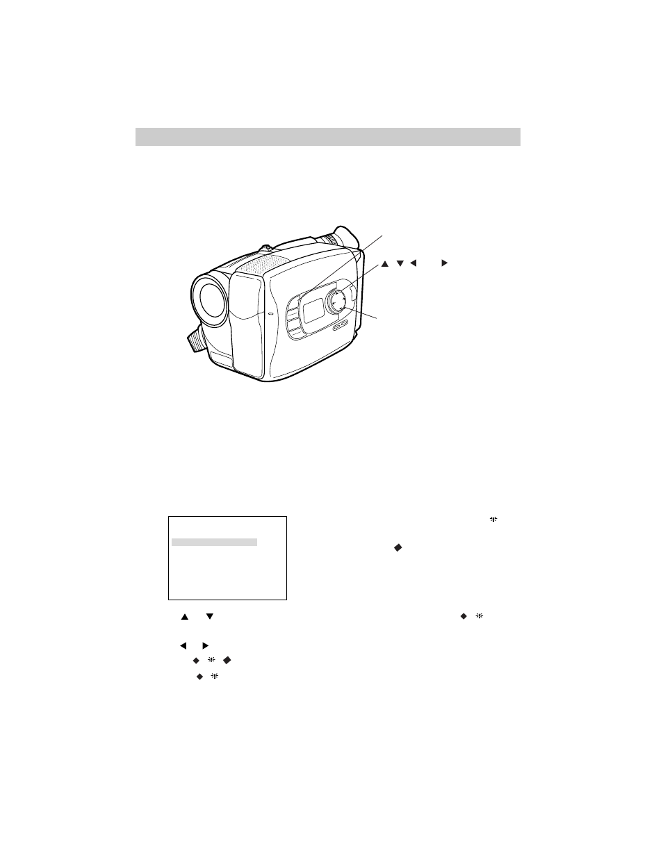 Gain up (slow shutter), Recording, Recording menu — gain up (slow shutter) | U off, or agc . • select | RCA CC638/639 User Manual | Page 52 / 116