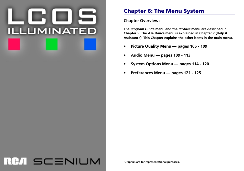 Chapter 6: the menu system | RCA Scenium L50000 User Manual | Page 109 / 178