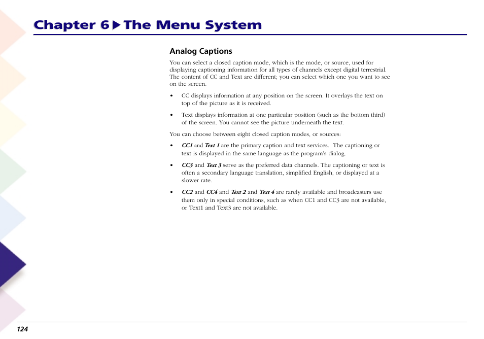 Chapter 6 the menu system | RCA Scenium L50000 User Manual | Page 128 / 178