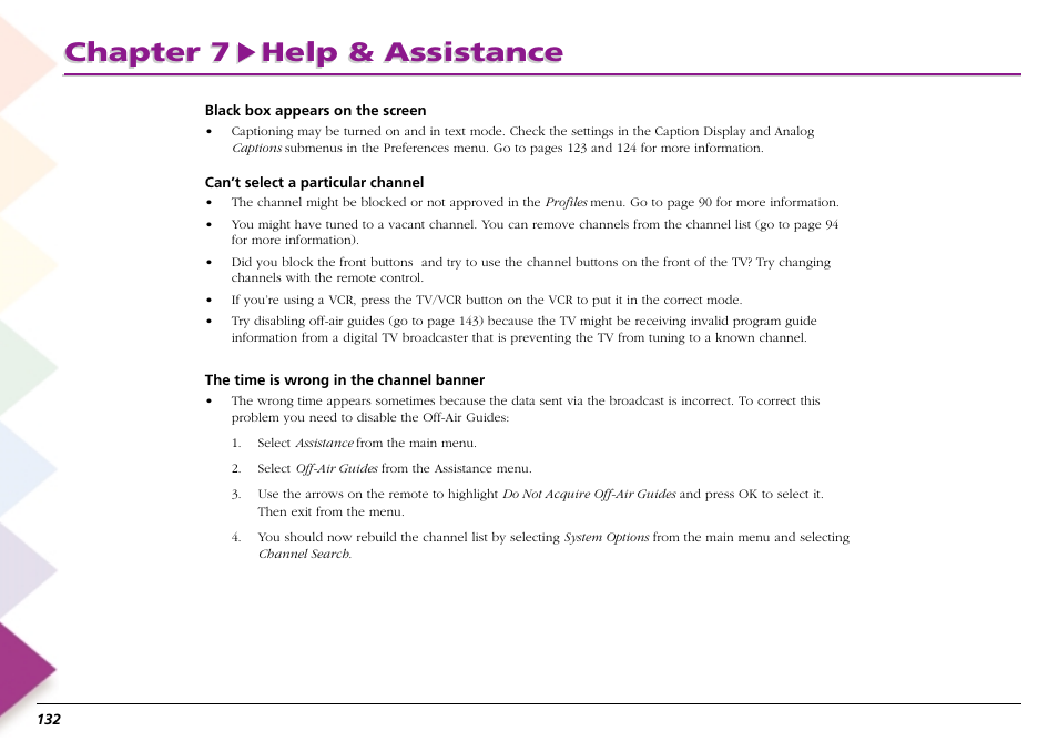 Chapter 7 help & assistance | RCA Scenium L50000 User Manual | Page 136 / 178