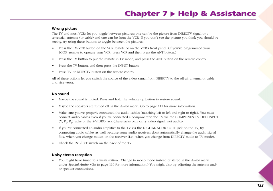 Chapter 7 help & assistance | RCA Scenium L50000 User Manual | Page 137 / 178