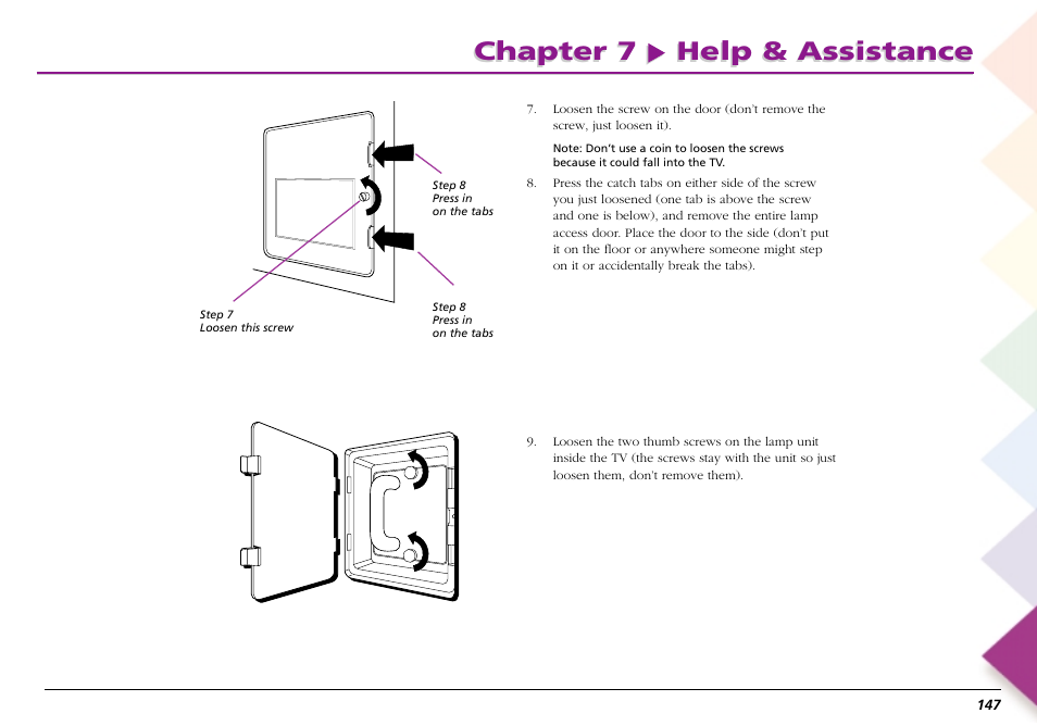 Chapter 7 help & assistance | RCA Scenium L50000 User Manual | Page 151 / 178