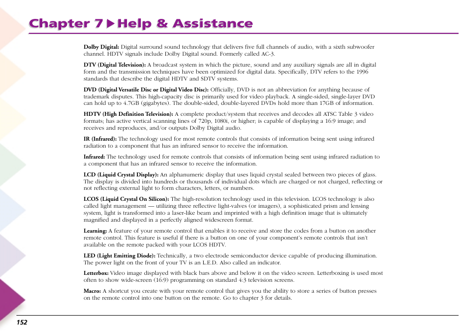 Chapter 7 help & assistance | RCA Scenium L50000 User Manual | Page 156 / 178