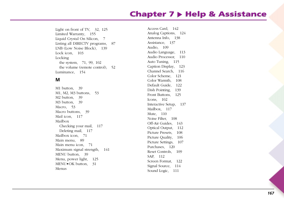 Chapter 7 help & assistance | RCA Scenium L50000 User Manual | Page 171 / 178