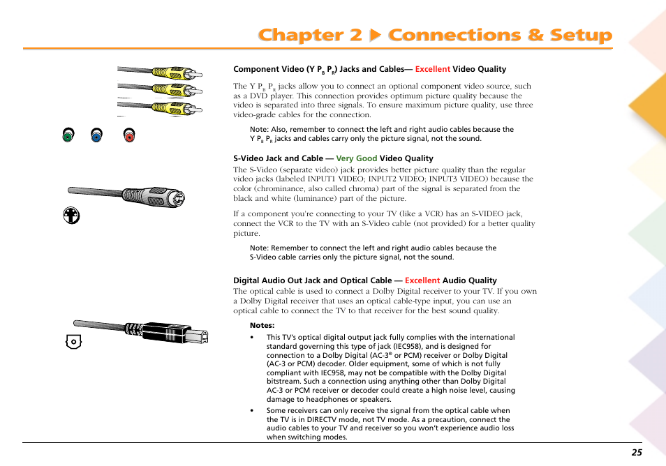 Chapter 2 connections & setup | RCA Scenium L50000 User Manual | Page 29 / 178