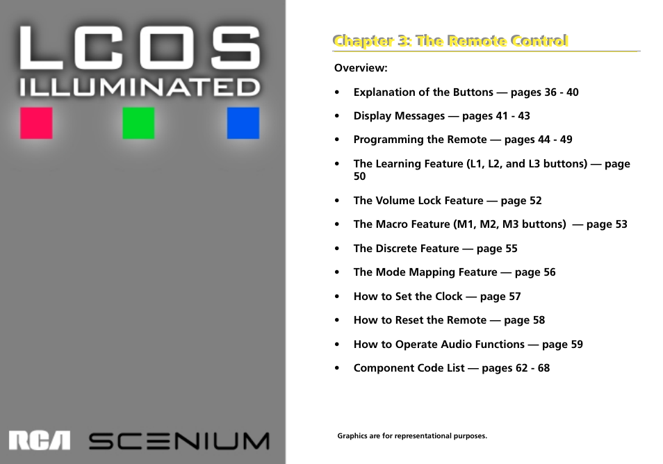 Chapter 3: the remote control | RCA Scenium L50000 User Manual | Page 39 / 178