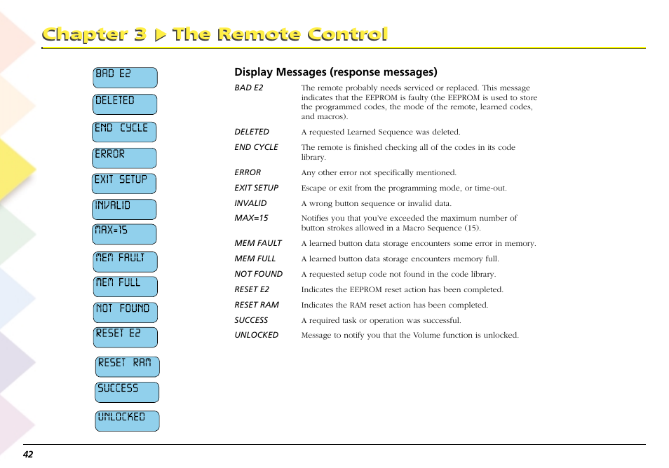 Chapter 3 the remote control | RCA Scenium L50000 User Manual | Page 46 / 178