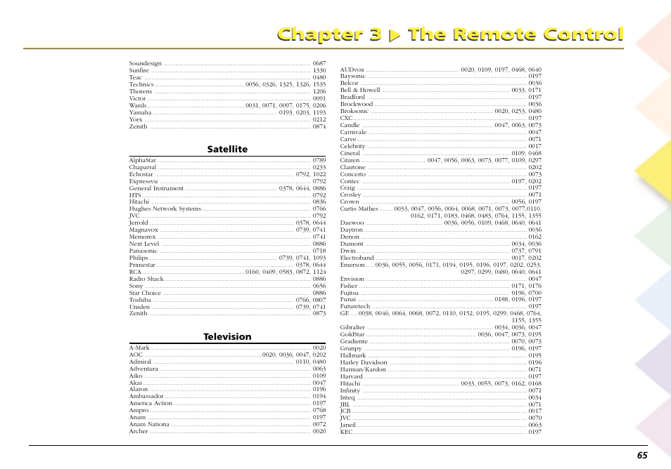 Chapter 3 the remote control | RCA Scenium L50000 User Manual | Page 69 / 178