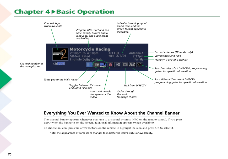 Chapter 4 basic operation | RCA Scenium L50000 User Manual | Page 74 / 178