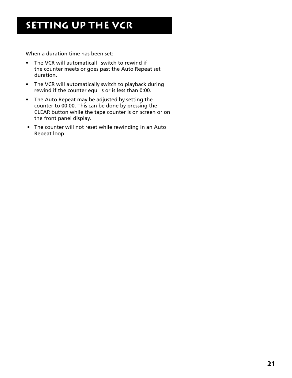 Setting up the vcr | RCA VR702HF User Manual | Page 23 / 84