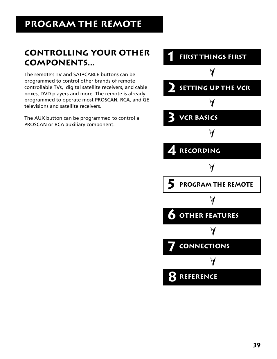 Program the remote | RCA VR702HF User Manual | Page 41 / 84