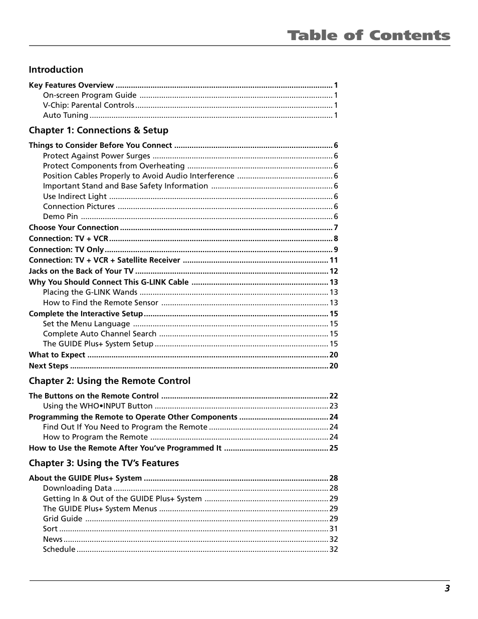 RCA F26317 User Manual | Page 5 / 64