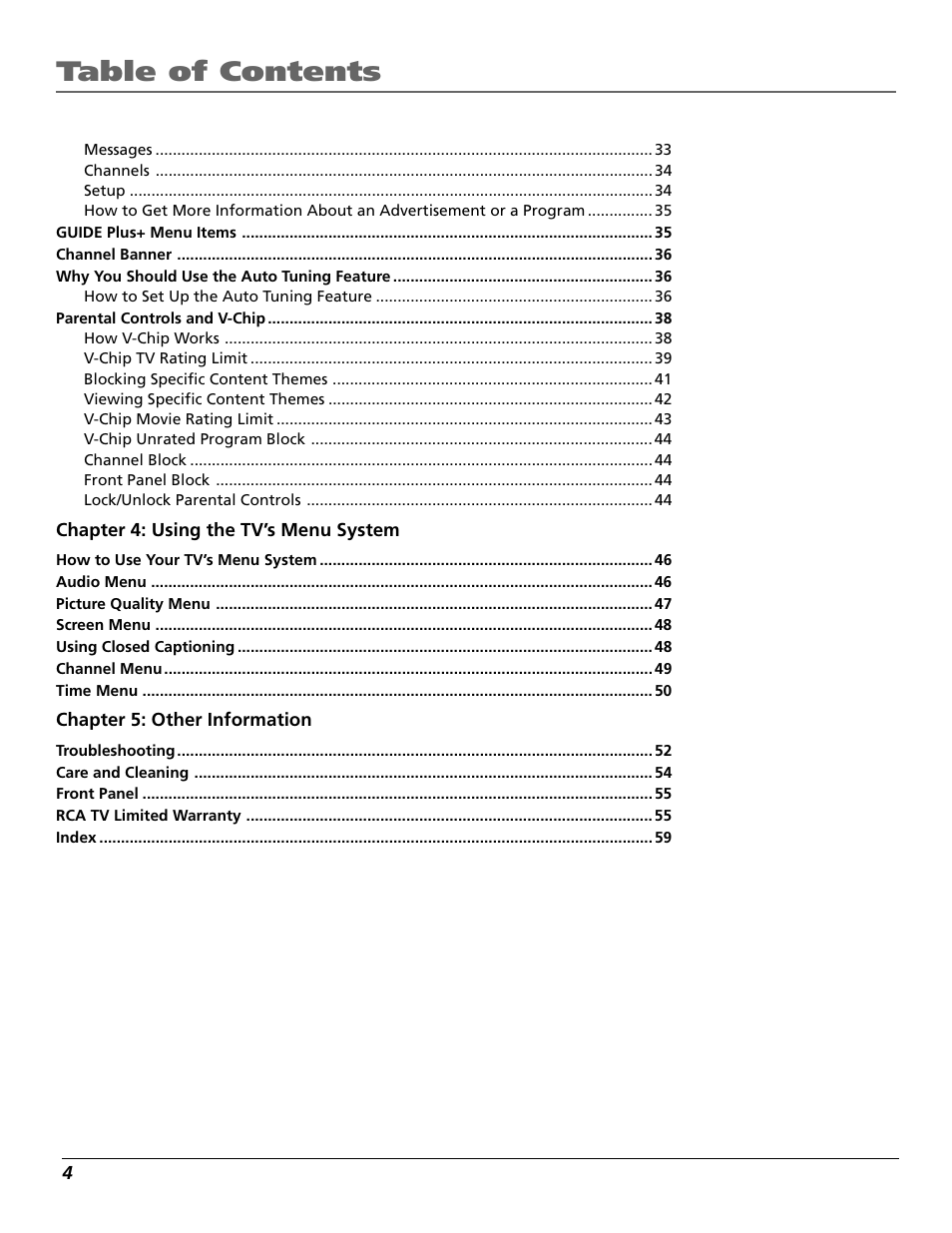 RCA F26317 User Manual | Page 6 / 64