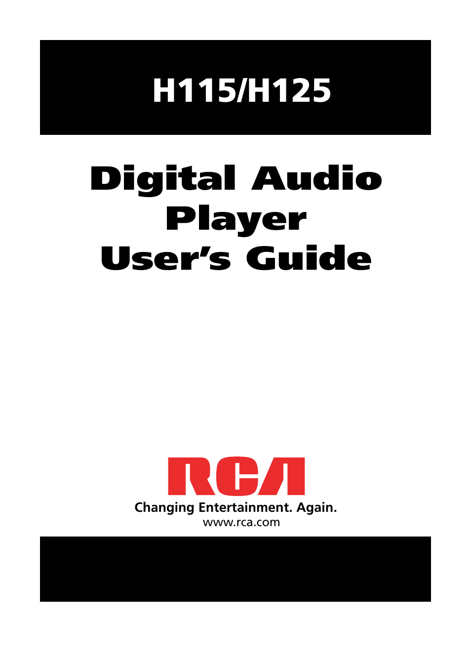 RCA H125 User Manual | 38 pages