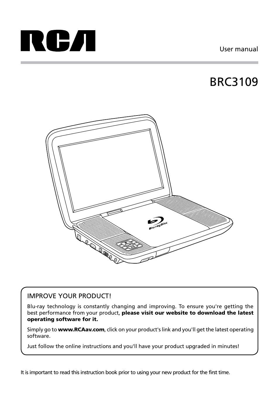 RCA BRC3109 User Manual | 24 pages