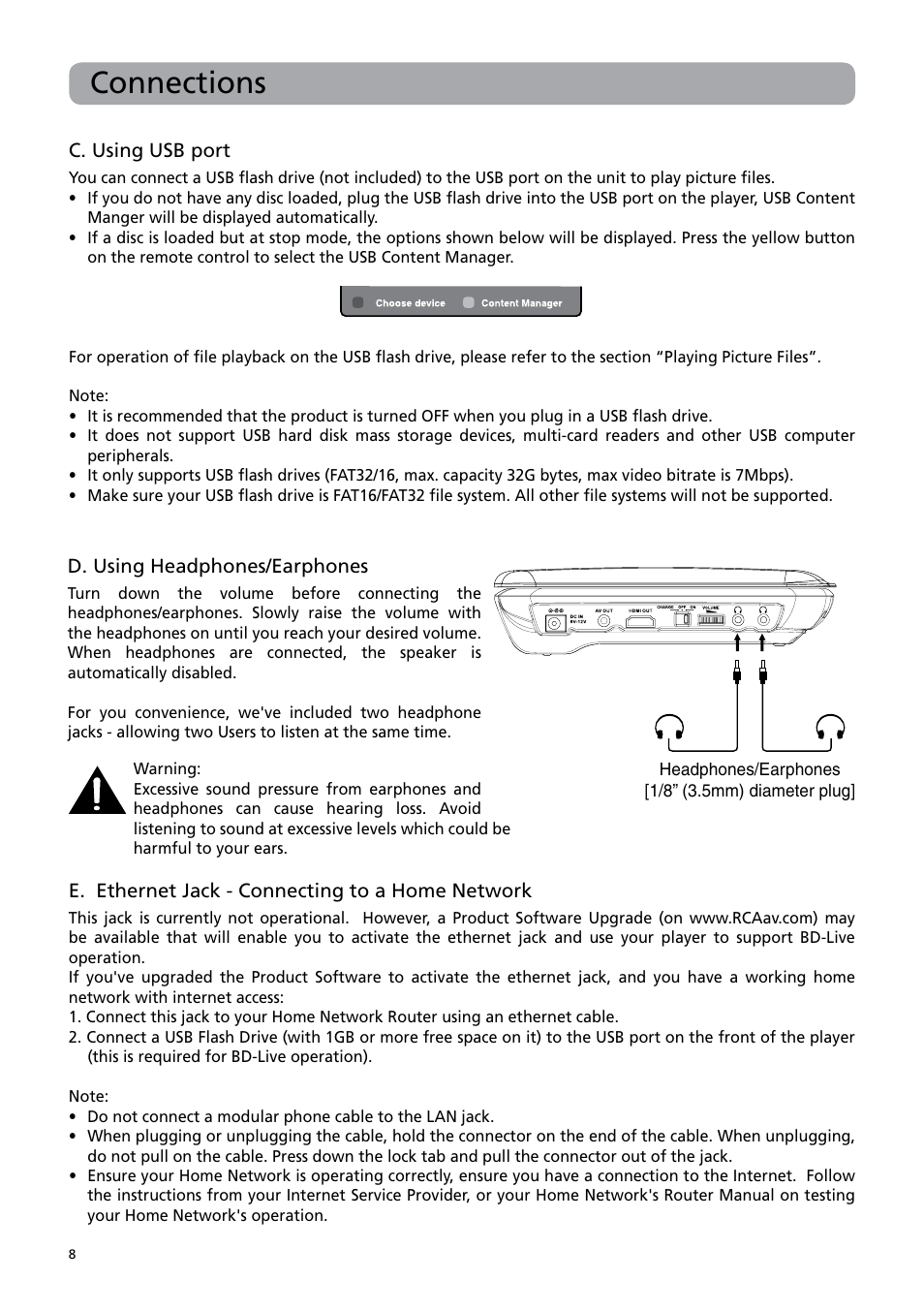 Connections | RCA BRC3109 User Manual | Page 12 / 24